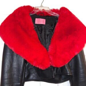 Faux fur crop jacket